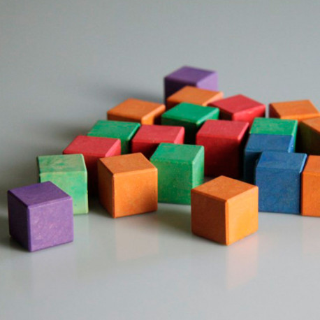 Cubos de colores 2x2x2 - 150 piezas de madera reciclada RE-wood