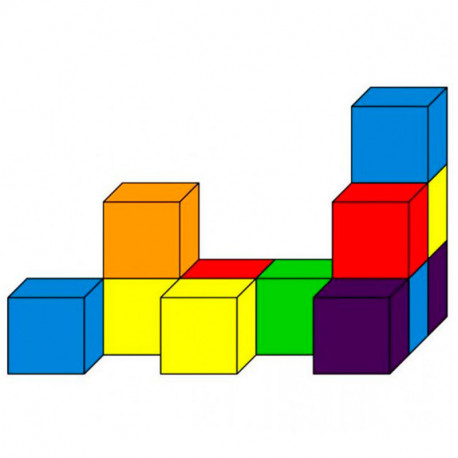 Cubos de colores 2x2x2 - 150 piezas de madera reciclada RE-wood
