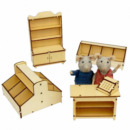 Kit mobles de fusta Cuina DIY per a la casa dels Ratolins