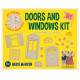 Kit muebles de madera Puertas y Ventanas DIY para La casa de los Ratones