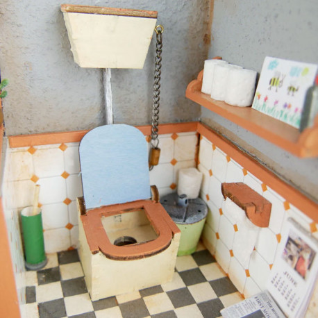 Kit muebles de madera Baño DIY para La casa de los Ratones