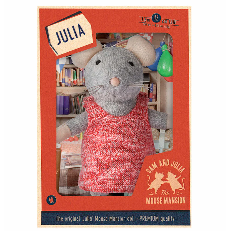 Peluche Ratón Julia - muñeco original de La casa de los Ratones
