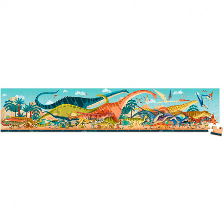 Puzle Panorámico Dino - 100 piezas en matletín