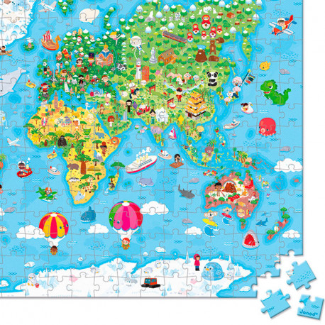 Puzle Gigante Atlas Mundial - 300 piezas en matletín