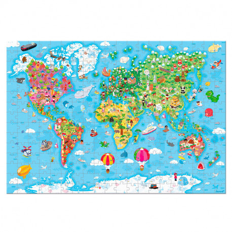 Puzle Gigante Atlas Mundial - 300 piezas en matletín
