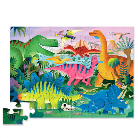 Puzzle de suelo Mundo de los Dinosaurios - 36 piezas