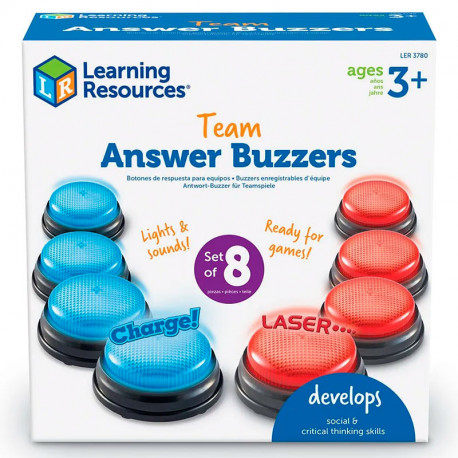 Set de 8 pulsadores de respuesta para equipos con sonido de Learning  Resources - envio 24/48 h -  juegos para el aula
