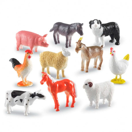 Animales de granja para contar y clasificar - pack 60