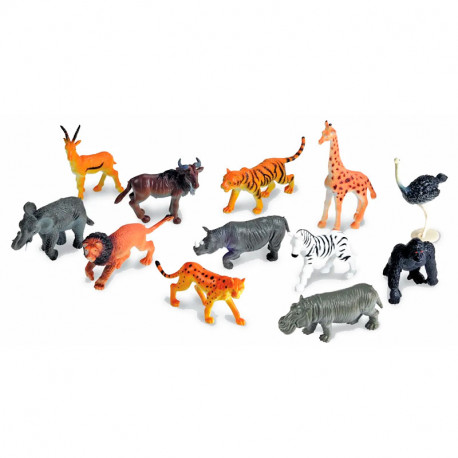 Animales de jungla para contar y clasificar - Bote 60 piezas