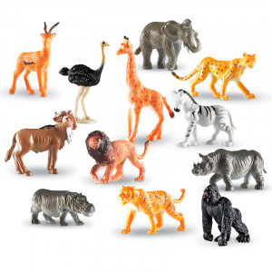 Animales de jungla para contar y clasificar - Bote 60 piezas