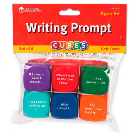 Writing Prompt Cubes - Dados de espuma suave para contar historias en inglés