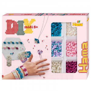 Caja regalo actividades Rosa DIY - 2400 perlas Hama MIDI