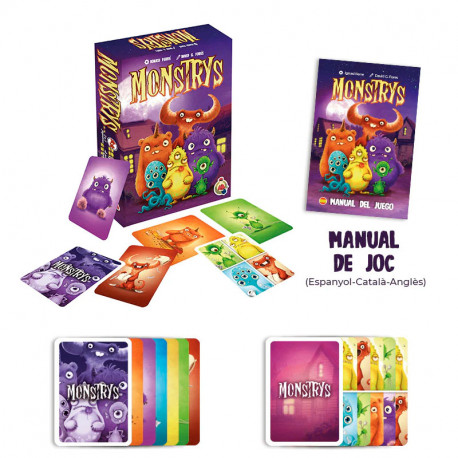 MONSTRYS - intuitivo juego de cartas familiar para 2-5 jugadores