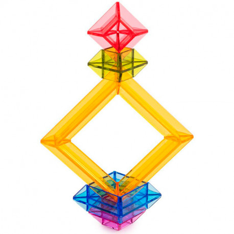 Pirámide encajable translúcida Miniland - juego de construcción tridimensional