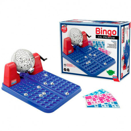 Bingo XXL Premium con bombo - Juego clásico de lotería