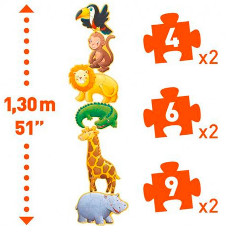 Puzzle gigante Oustiti y sus amigos - 38 piezas