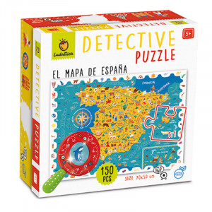 Puzzle Detective El Mapa de España  - 150 piezas