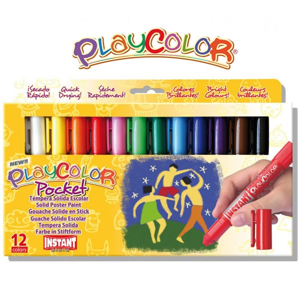 Estuche de 24 colores de témperas sólidas Playcolor 2041 color