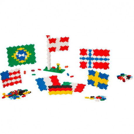 Plus-Plus Mini Learn to Build banderas del Mundo 700 piezas - juguete de construcción