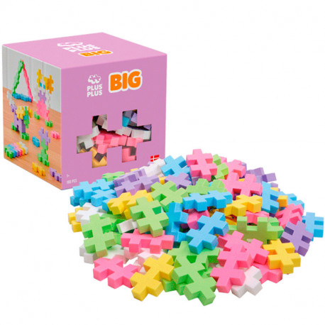 Plus-Plus BIG Cubo 100 piezas colores PASTEL - juguete de construcción