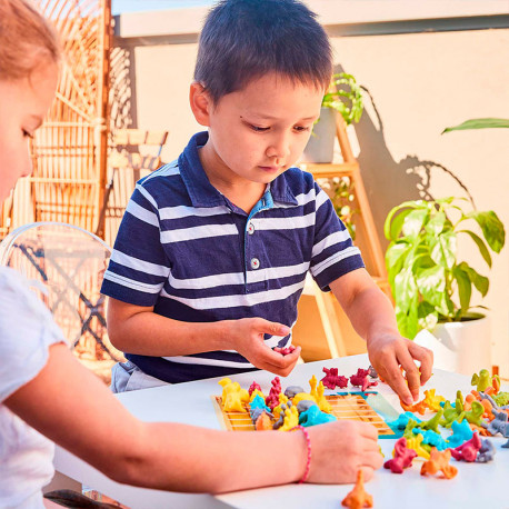 Set de actividades con monstruos para contar colores tierra