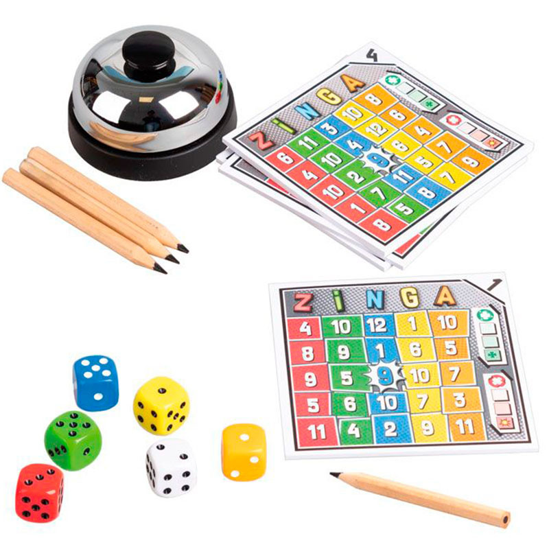 Zinga - Roll & Write con números y colores para 2-4 jugadores