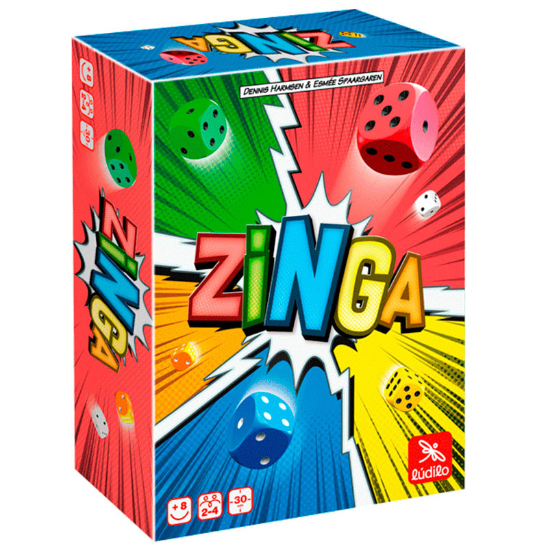 Zinga - Roll & Write amb números i colors per a 2-4 jugadors