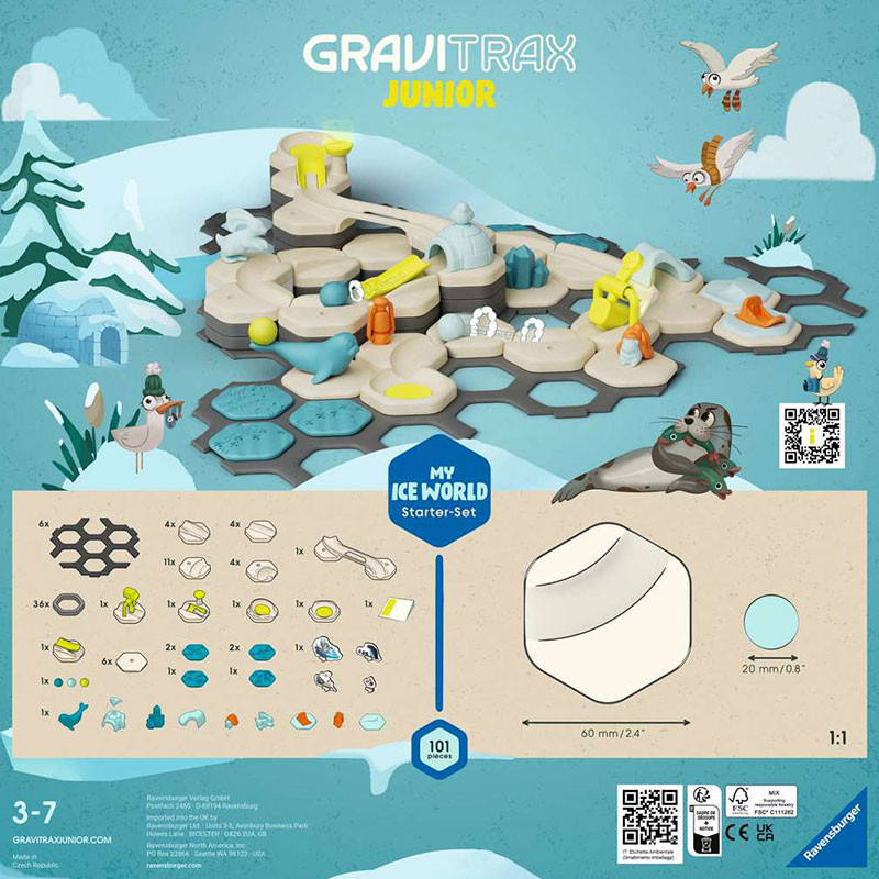 GraviTrax JÚNIOR Ice World set d'iniciació - pista de bales interactiva