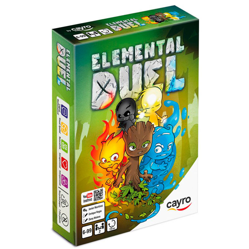 Elemental Duel - enginyós duel amb cartes per a 2 jugadors