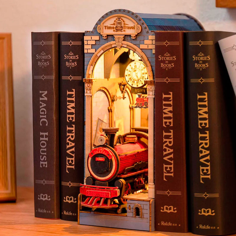 Time Travel - Soporte de libros creativo 3D (DIY)