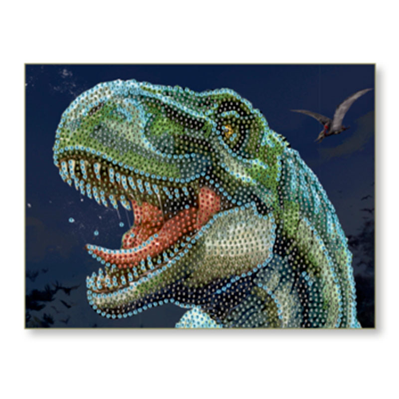 Pintar amb diamants Imatges Crystal Glow - T-Rex World