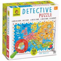 Puzzle Detective El Mapa de Europa - 108 piezas