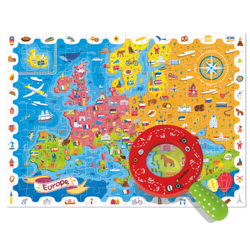 Puzzle Detective El Mapa de Europa - 108 piezas