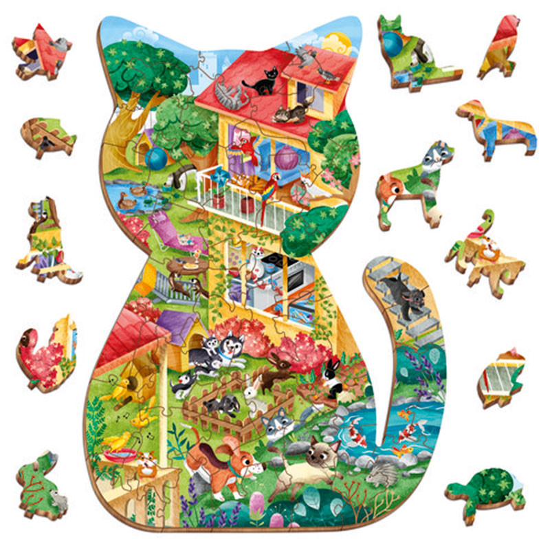 Woody Puzzle Mascotes - puzle de fusta de 48 peces