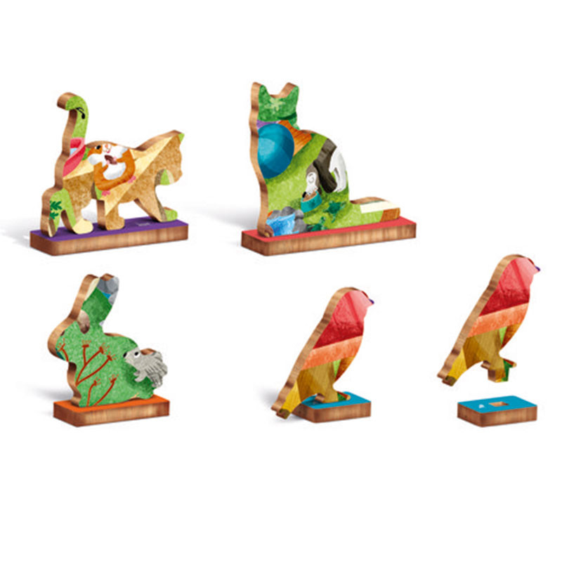 Woody Puzzle Mascotas - puzle de madera de 48 piezas