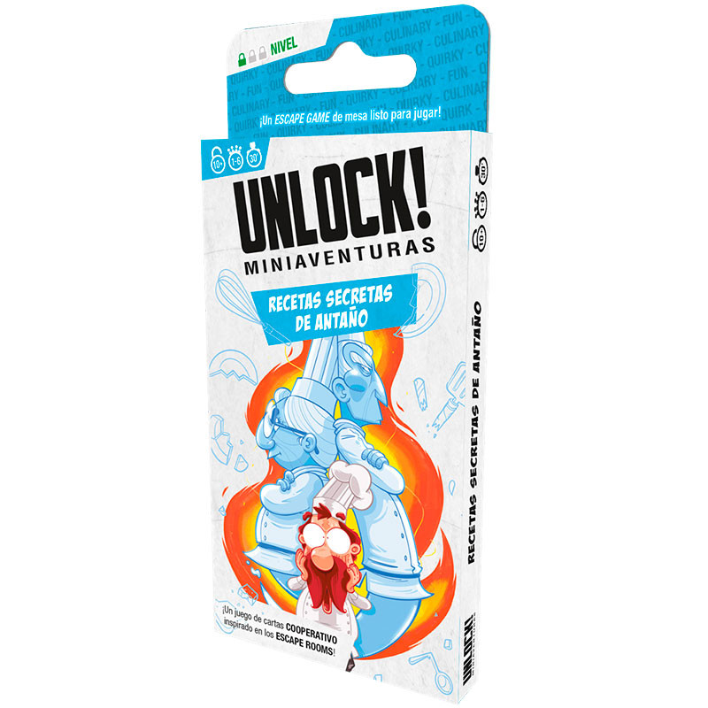 Miniaventures Unlock! Receptes Secretes d'Antany - joc cooperatiu de fuita per a 1-6 jugadors