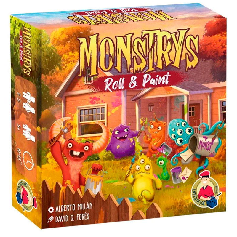 Roll and Paint MONSTRYS - joc familiar d'agilitat visual per a 2-4 jugadors