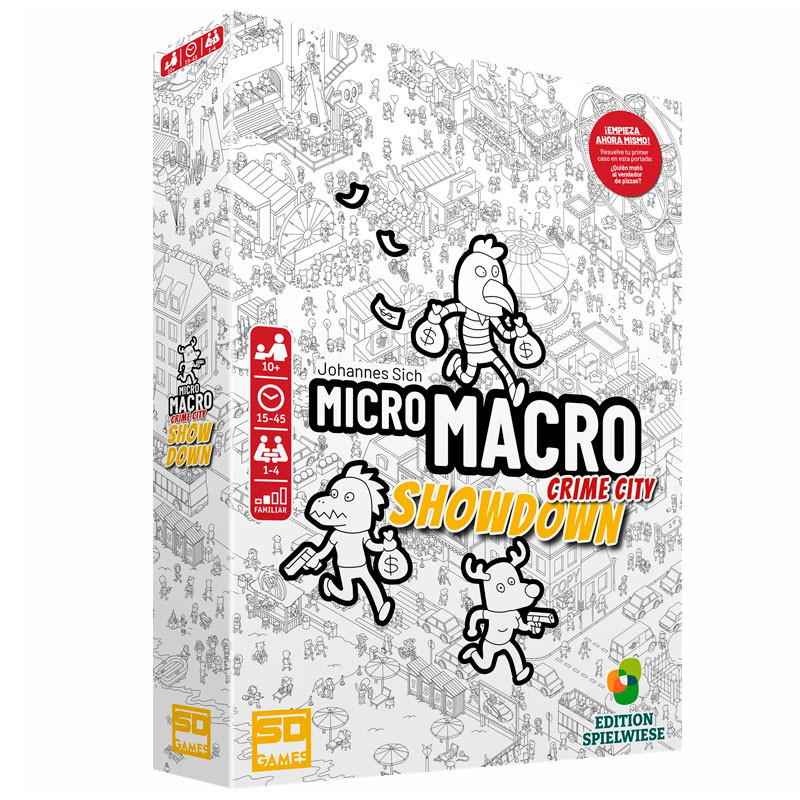 Micro MACRO SHOWDOWN - juego cooperativo de detectives para 1-4 jugadores