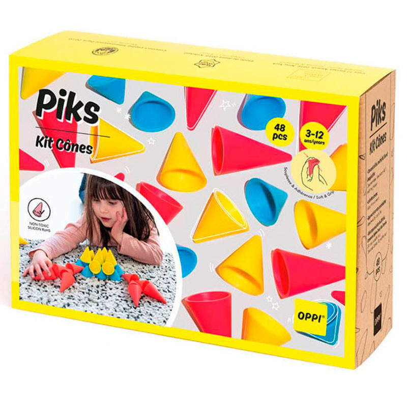 Kit de Conos Oppi Piks - 48 piezas para juego de construcción