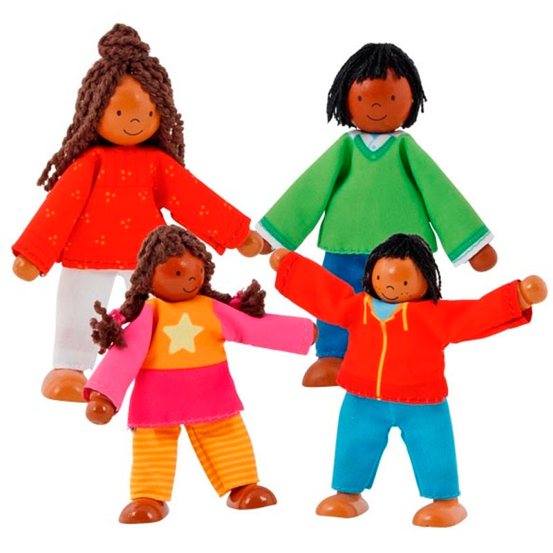 Familia Moderna II - muñecos flexibles para casa de Muñecas