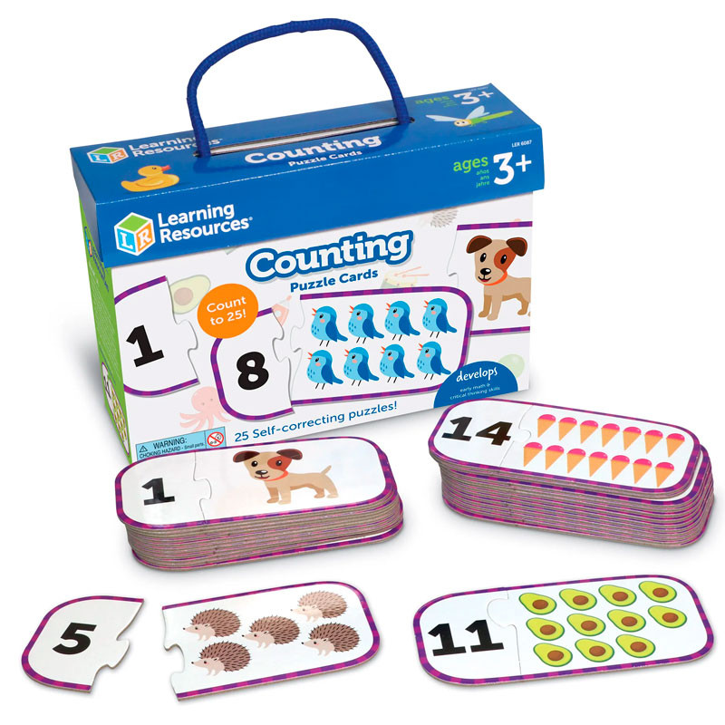 Counting Puzzle Cards - puzles de 2 piezas para contar hasta 25