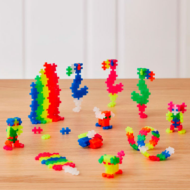 Plus-Plus MINI Sobre 300 piezas colores NEÓN - juguete de construcción