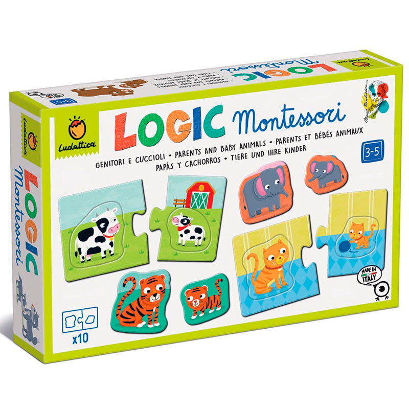 Logic Montessori FAMILIAS ANIMALES - juego de asociación