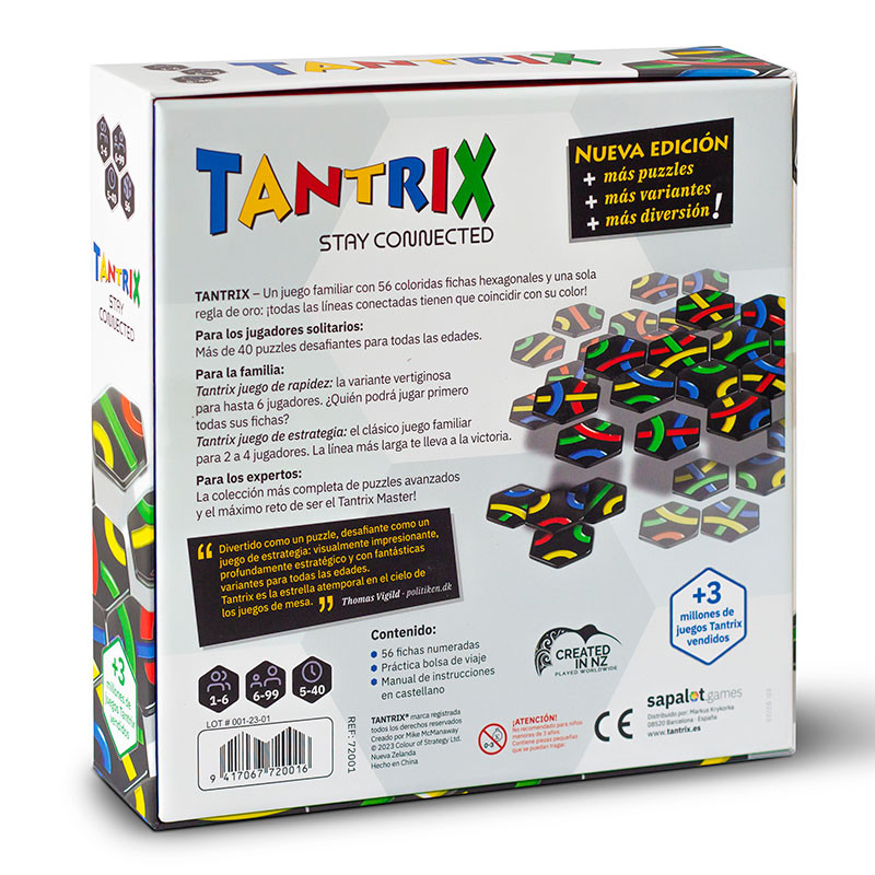 Tantrix GameBox (Nuevo Formato) - set con más de 40 puzzles y juegos para 1-6 jugadores