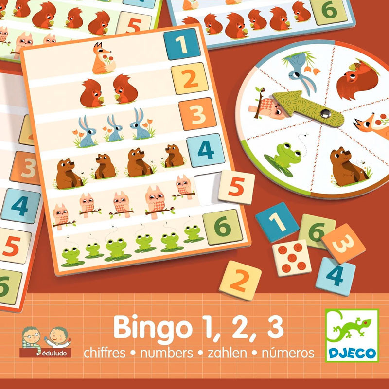 Juego Eduludo Bingo 1, 2, 3 - reconocer y contar