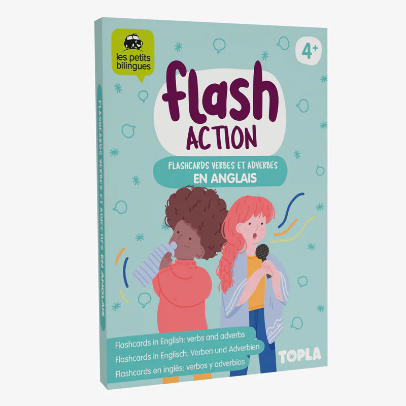 Flash Action - Targetes per a aprendre verbs i adverbis en anglès