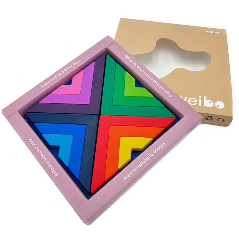 Puzle triangle de silicona Rainbow - Weibo