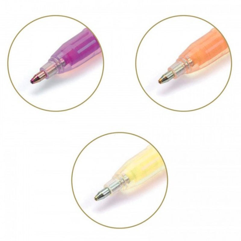 6 bolígrafos de gel colores arco iris pastel - Lovely Paper