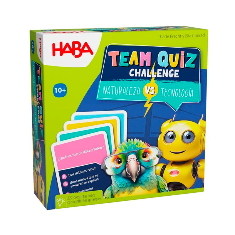 Team Quiz Challenge – Naturaleza vs. Tecnología juego de mesa para 2-8 jugadores