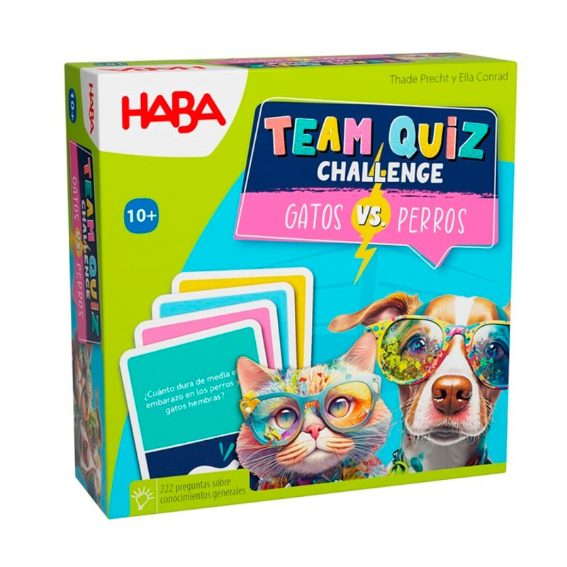 Team Quiz Challenge – Gatos vs. Perros juego de mesa para 2-8 jugadores